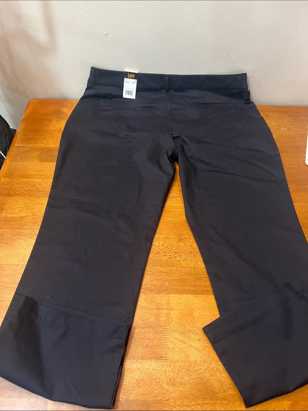 Lee Black Tailored Straight Dress Pants Size 18 SHORT Wrinkle Free - Picture 6 of 7